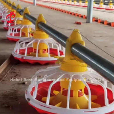 Aviculture de grilleur ligne de alimentation ligne potable de 45 poulets équipement automatique Rose