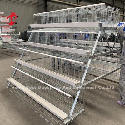 Cage à pile de poulet en acier galvanisé à chaud Q235 Pour le Nigeria Ghana Cameroun Ferme de poulet Doris