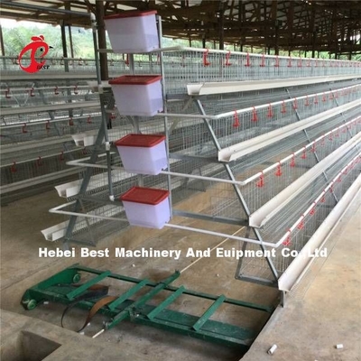 Système de cage à batterie à 4 niveaux pour les volailles de la ferme Ada